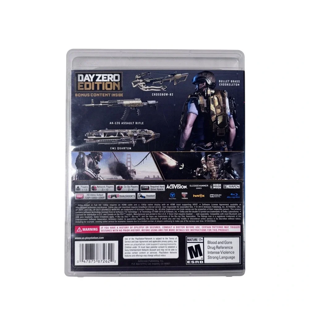 Call‎ of Duty Advanced Warfare Day Zero Edition Sony PS3 PlayStation 3 CIB